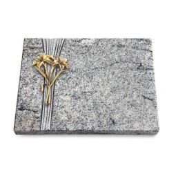 Grabtafel Viskont White Strikt Lilie (Bronze)