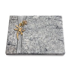 Grabtafel Viskont White Strikt Rose 6 (Bronze)