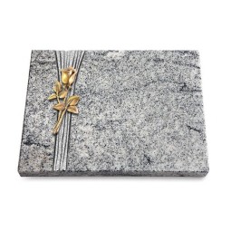 Grabtafel Viskont White Strikt Rose 8 (Bronze)