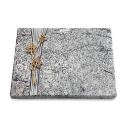 Grabtafel Viskont White Strikt Rose 9 (Bronze)