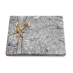 Grabtafel Viskont White Strikt Rose 10 (Bronze)