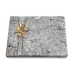 Grabtafel Viskont White Strikt Rose 11 (Bronze)