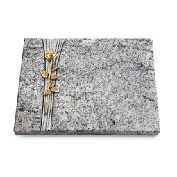 Grabtafel Viskont White Strikt Rose 12 (Bronze)