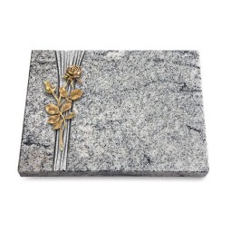 Grabtafel Viskont White Strikt Rose 13 (Bronze)