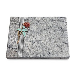 Grabtafel Viskont White Strikt Rose 2 (Color)