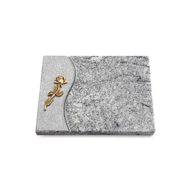 Grabtafel Viskont White Wave Rose 7 (Bronze)
