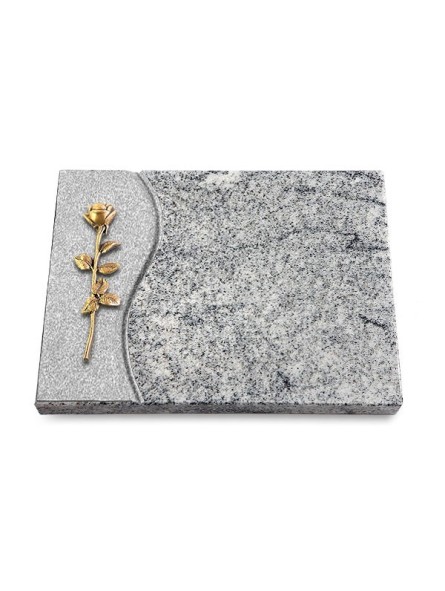 Grabtafel Viskont White Wave Rose 12 (Bronze)
