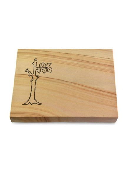 Grabtafel Woodland Pure Baum 2