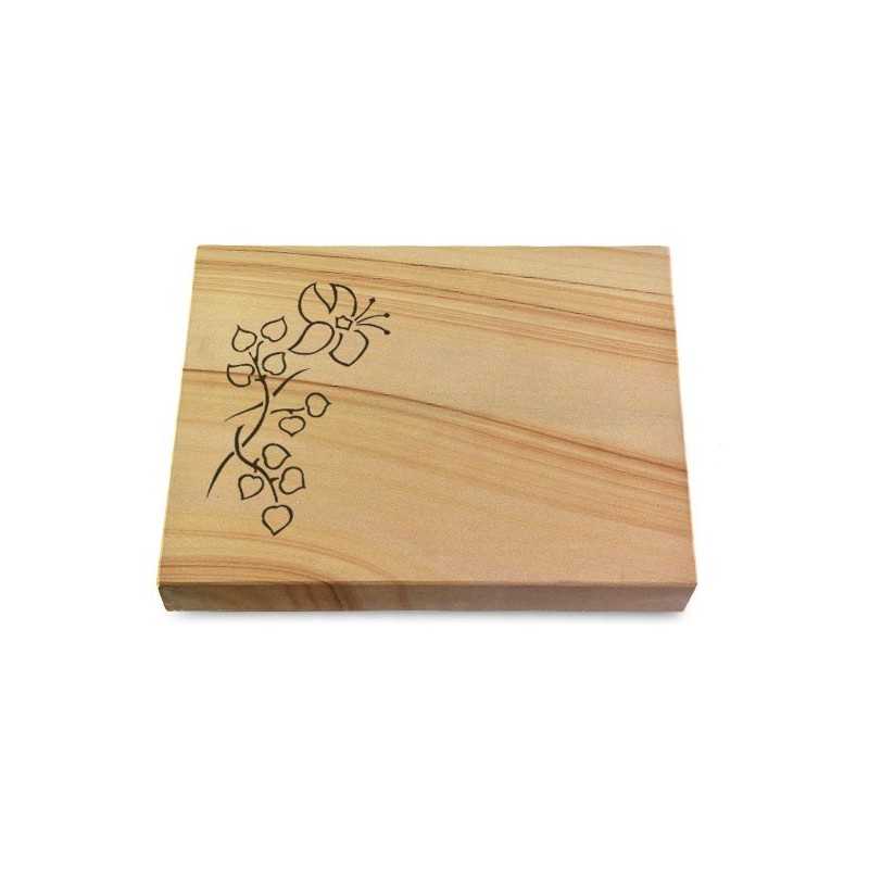 Grabtafel Woodland Pure Blume 3