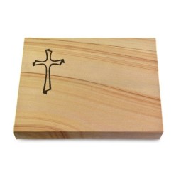 Grabtafel Woodland Pure Kreuz 1
