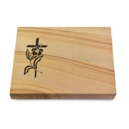 Grabtafel Woodland Pure Kreuz 3