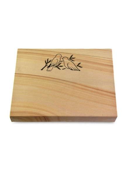 Grabtafel Woodland Pure Vögel