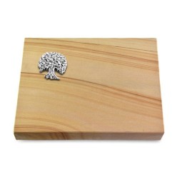 Grabtafel Woodland Pure Baum 3 (Alu)