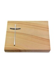 Grabtafel Woodland Pure Kreuz 2 (Alu)
