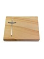 Grabtafel Woodland Pure Kreuz 2 (Alu)