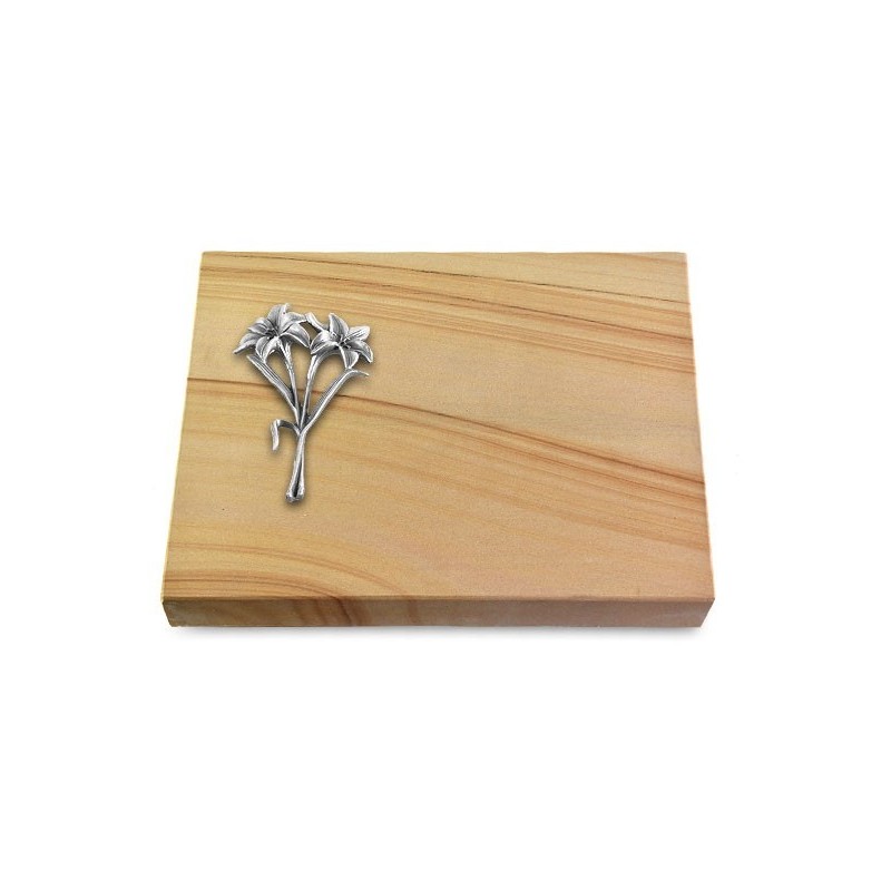 Grabtafel Woodland Pure Lilie (Alu)
