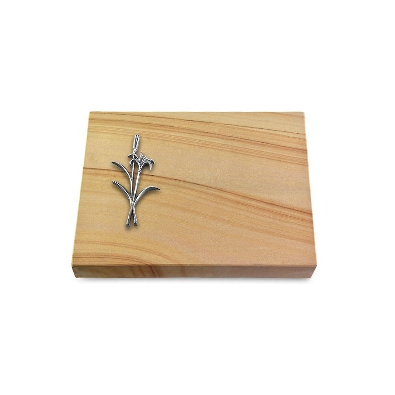 Grabtafel Woodland Pure Lilienzweig (Alu)
