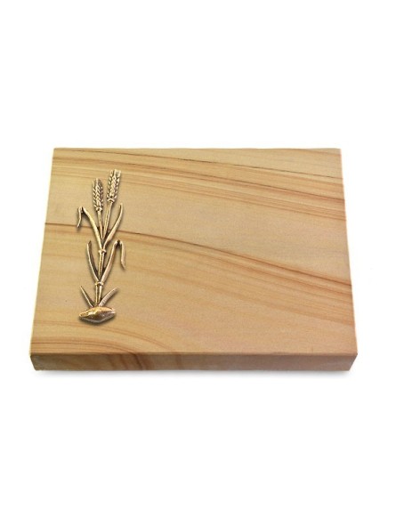 Grabtafel Woodland Pure Ähren 2 (Bronze)