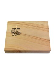 Grabtafel Woodland Pure Kreuz 1 (Bronze)