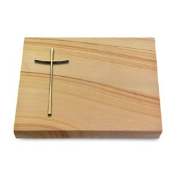 Grabtafel Woodland Pure Kreuz 2 (Bronze)