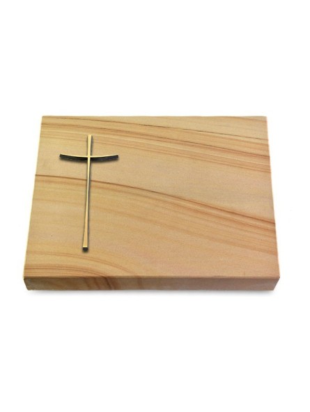 Grabtafel Woodland Pure Kreuz 2 (Bronze)