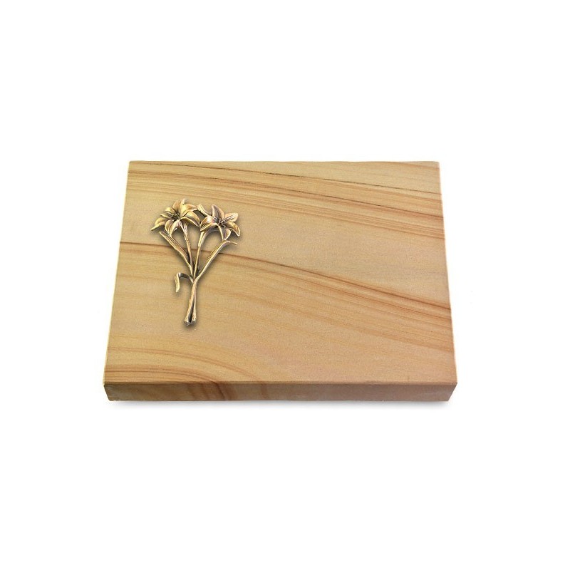 Grabtafel Woodland Pure Lilie (Bronze)