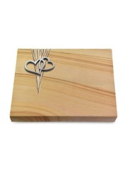 Grabtafel Woodland Delta Herzen (Alu)