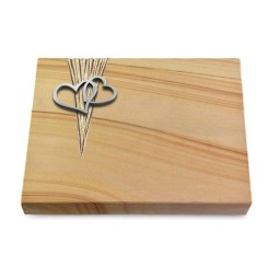 Grabtafel Woodland Delta Herzen (Alu)