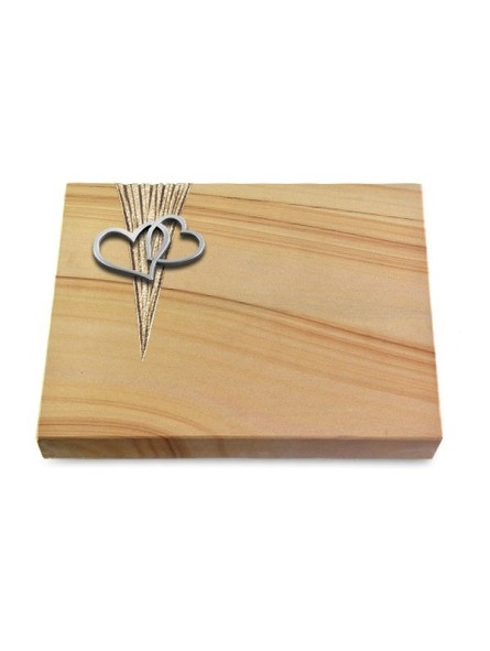 Grabtafel Woodland Delta Herzen (Alu)