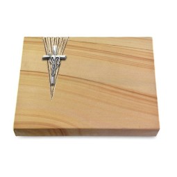 Grabtafel Woodland Delta Kreuz/Ähren (Alu)