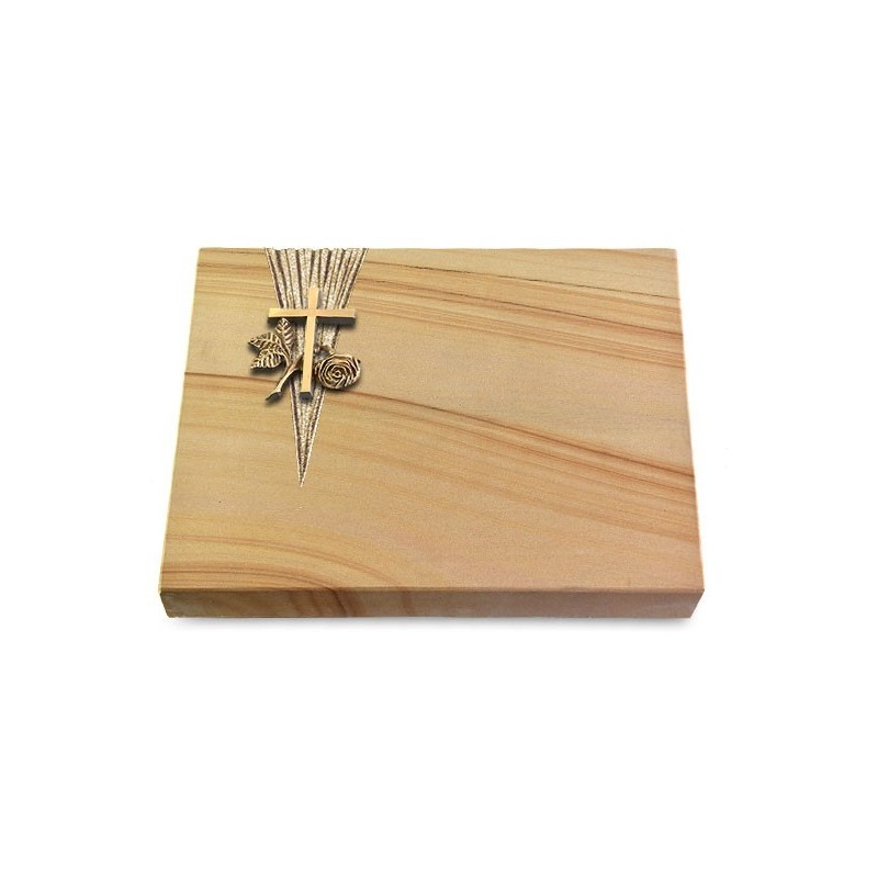 Grabtafel Woodland Delta Kreuz 1 (Bronze)