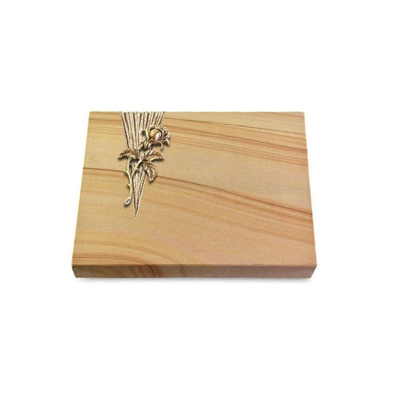 Grabtafel Woodland Delta Rose 2 (Bronze)