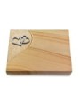 Grabtafel Woodland Folio Herzen (Alu)