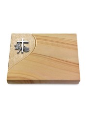 Grabtafel Woodland Folio Kreuz 1 (Alu)