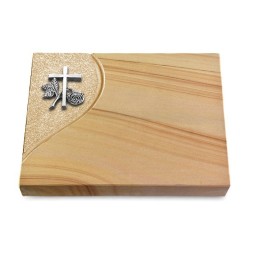 Grabtafel Woodland Folio Kreuz 1 (Alu)