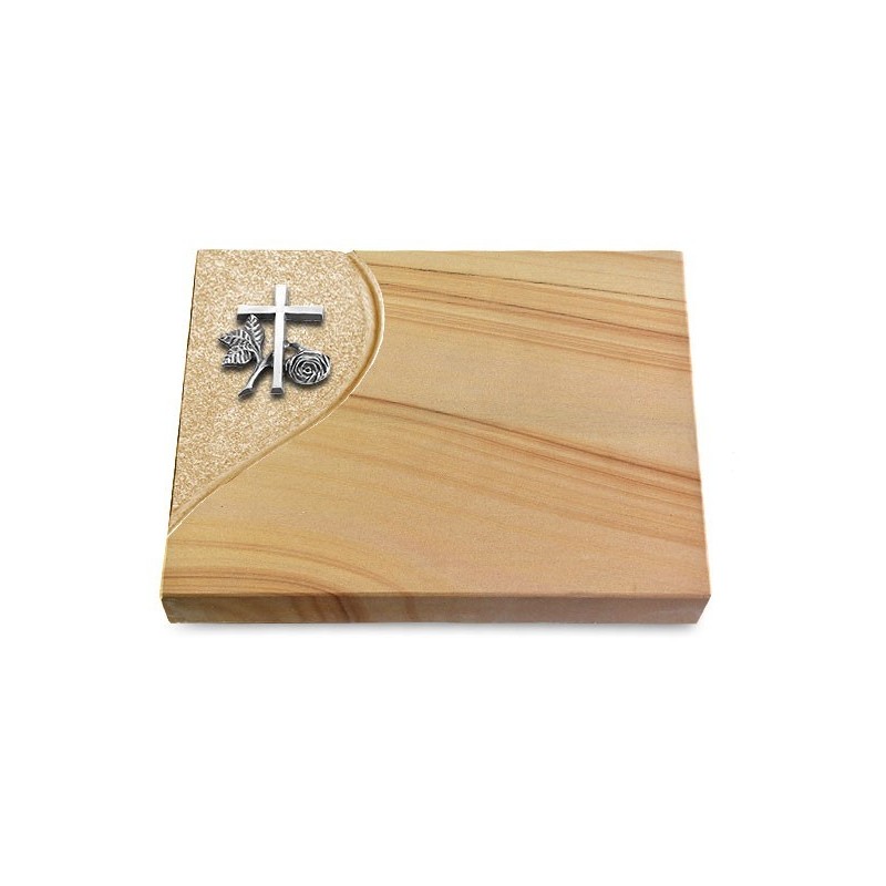 Grabtafel Woodland Folio Kreuz 1 (Alu)