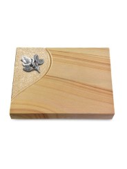 Grabtafel Woodland Folio Rose 3 (Alu)