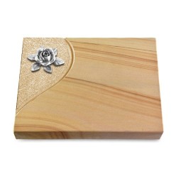 Grabtafel Woodland Folio Rose 4 (Alu)