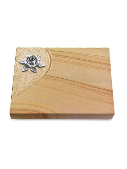 Grabtafel Woodland Folio Rose 4 (Alu)