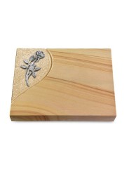 Grabtafel Woodland Folio Rose 6 (Alu)
