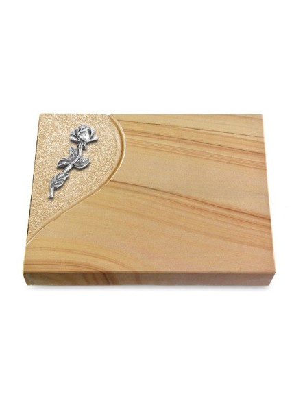 Grabtafel Woodland Folio Rose 7 (Alu)