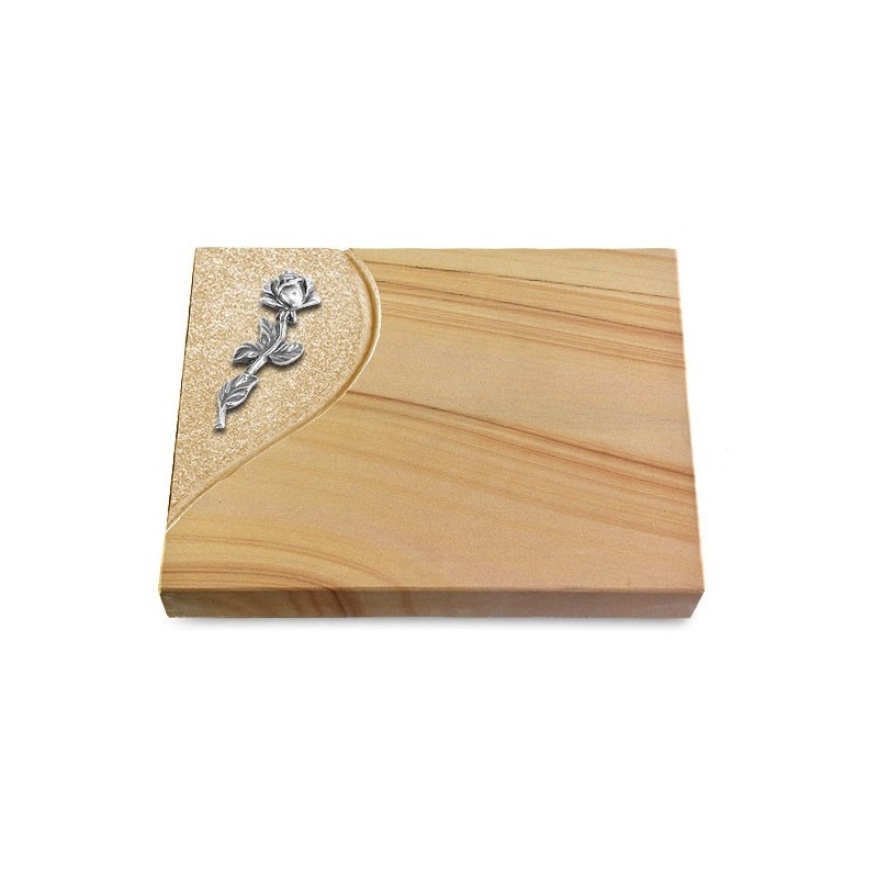 Grabtafel Woodland Folio Rose 7 (Alu)