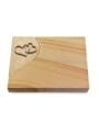 Grabtafel Woodland Folio Herzen (Bronze)