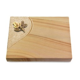 Grabtafel Woodland Folio Rose 3 (Bronze)
