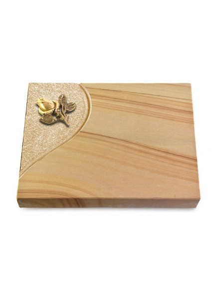 Grabtafel Woodland Folio Rose 3 (Bronze)