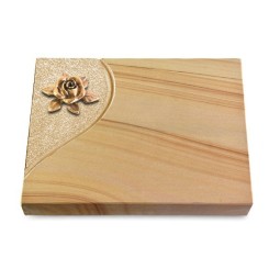 Grabtafel Woodland Folio Rose 4 (Bronze)