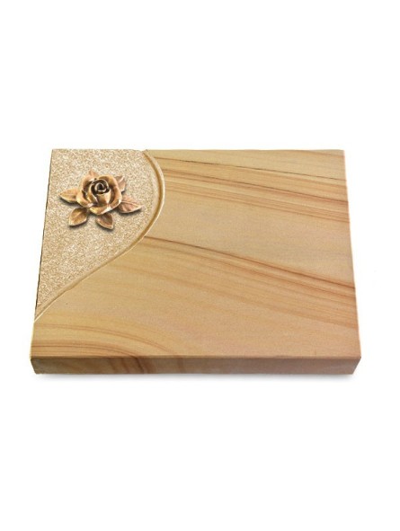 Grabtafel Woodland Folio Rose 4 (Bronze)