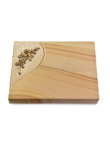 Grabtafel Woodland Folio Rose 5 (Bronze)