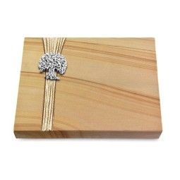 Grabtafel Woodland Strikt Baum 3 (Alu)