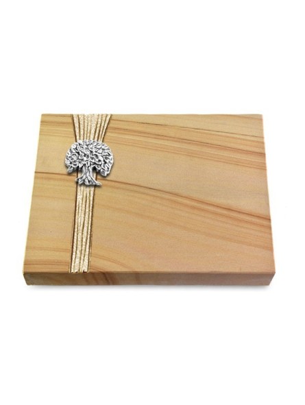 Grabtafel Woodland Strikt Baum 3 (Alu)